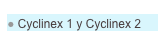  Cyclinex 1 y Cyclinex 2