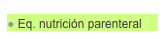  Eq. nutrición parenteral