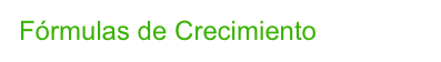 Fórmulas de Crecimiento