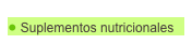  Suplementos nutricionales