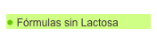  Fórmulas sin Lactosa